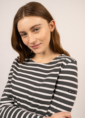 MINQUIDAME Breton Shirt (CHARCOAL / ECRU)