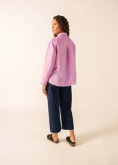 CHARLENE Linen Shirt (TEA ROSE PINK)