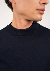 MATELOT Wool Fisherman Sweater (NAVY)