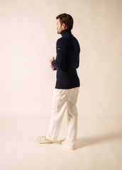 ROULE Wool Turtleneck (NAVY)