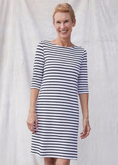 PROPRIANO Anti-Uv Nautical Dress (WHITE / NAVY)