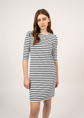 PROPRIANO Anti-Uv Nautical Dress (WHITE / BLACK)