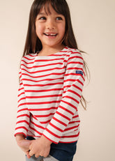MINQUIERS KIDS Breton Shirt (WHITE / RED)