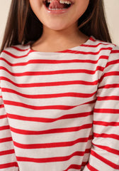 MINQUIERS KIDS Breton Shirt (WHITE / RED)
