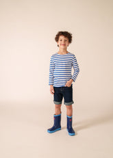 MINQUIERS KIDS Breton Shirt (WHITE / ROYAL BLUE)