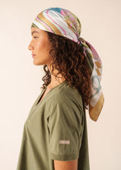 Seabed print square scarf (ACCALMIE)
