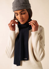DUGUAY Wool Scarf (NAVY)