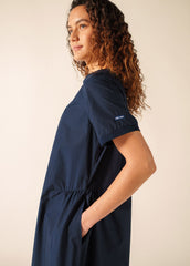 MORGANE Oversized Cotton Dress (NAVY)