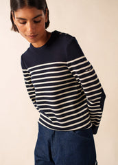 BREGANCON Breton Sweater (NAVY / IVORY)
