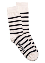 PIEDS RAYE Striped Socks (ECRU / NAVY)