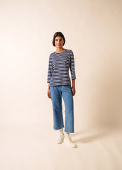 GALATHEE II Breton Striped Top (NAVY / ECRU)