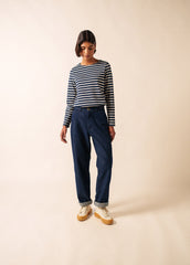 MERIDAME II Breton Shirt (NAVY / ECRU)