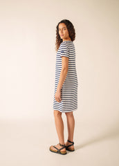 VILLEFRANCHE Nautical Dress (WHITE / NAVY)