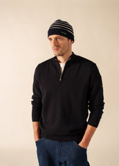 GLOWLINE Wool Beanie (NAVY / GLOW)