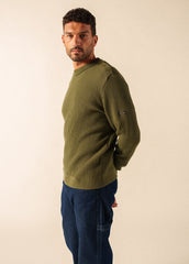 LODEVE Textured Sailor Sweater (ARMY GREEN)