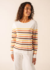 ECRIN COTTON TRICOLOR Striped Sweater (INTERWOVEN EARTH)