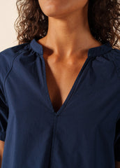 LOUISA Cotton Dress (NAVY)