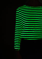 GLOWLINE MINQUIERS Breton Shirt (NAVY / GLOW)