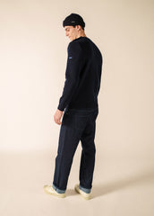 CANCALE V-Neck Wool Sweater (NAVY)