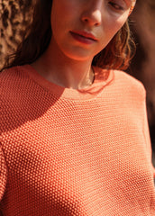 PROVENCE Openwork Cotton & Wool Sweater (CLAY)