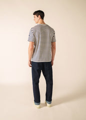 PLOUIDER II Breton T-Shirt (ECRU / NAVY)