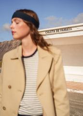 ST CATHY Cotton Canvas Peacoat (BEIGE)