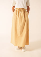 ALBANE Cotton Drawstring Skirt (SAIL CANVAS)