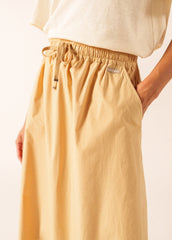 ALBANE Cotton Drawstring Skirt (SAIL CANVAS)