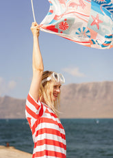 Seabed print square scarf (PLAY)