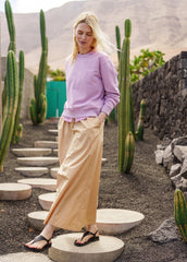 ALBANE Cotton Drawstring Skirt (SAIL CANVAS)