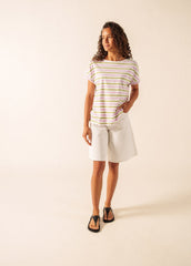 ELISE Boat Neck Striped T-Shirt (ACCALMIE)