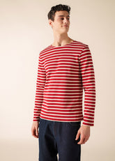 MERIDIEN MODERNE Breton Shirt (MAROON / ECRU)