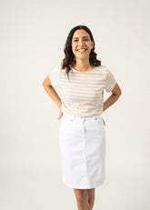 ETRILLE II Nautical Striped Tee (OATMEAL / WHITE)