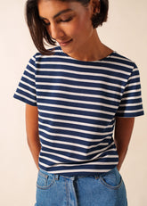 ETRILLE II Nautical Striped Tee (NAVY / WHITE)