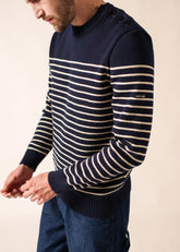 BINIC Fisherman Sweater (NAVY / ECRU)