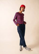 MINQUIERS MODERN Breton Shirt (NAVY / RED)