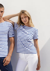 LEVANT MODERN Breton Shirt (WHITE / ROYAL BLUE)