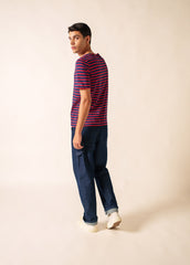 LEVANT MODERN Breton Shirt (NAVY / RED)