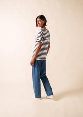 LEVANT MODERN Breton Shirt (WHITE / NAVY)