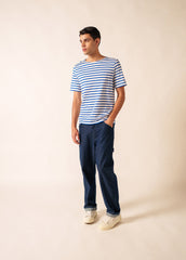 LEVANT MODERN Breton Shirt (WHITE / ROYAL BLUE)