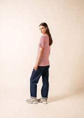 LEVANT MODERN Breton Shirt (WHITE / RED)