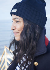 BARBARESQUE Wool Beanie (NAVY)