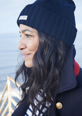 BARBARESQUE Wool Beanie (NAVY)