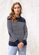 BREGANCON Breton Sweater (NAVY / IVORY)