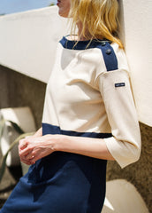 DALI Shift Dress x Isabelle Ballu (NAVY / ECRU)