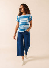 ETRILLE II Nautical Striped Tee (CAPRI BLUE / WHITE)