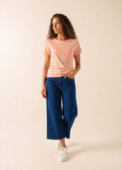 ETRILLE II Nautical Striped Tee (CLAY / WHITE)
