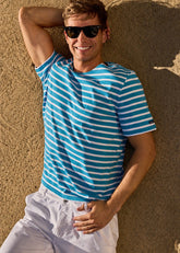 LEVANT MODERN Breton Shirt (CAPRI BLUE / WHITE)