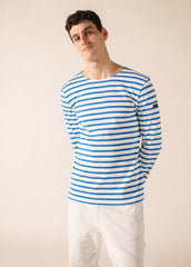 MERIDIEN MODERNE Breton Shirt (WHITE / CAPRI BLUE)