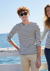 MINQUIERS MODERN Breton Shirt (ECRU / NAVY)
